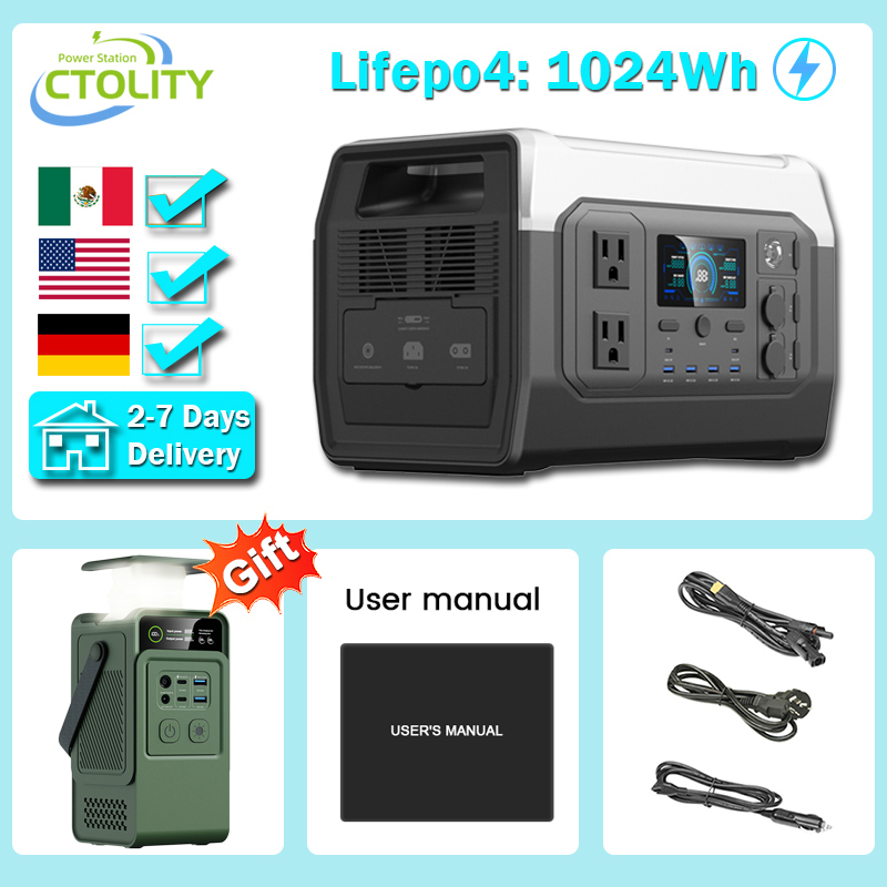Ac Outdoor Power - CTOLITY 1600W Camping Portable Power Station